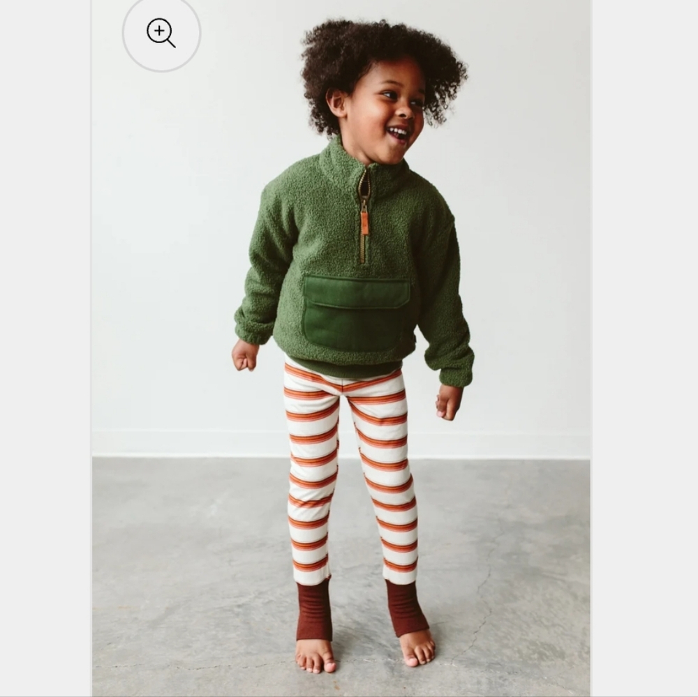 MOVING SALE NWT Goumi - Kids Sherpa Zip Pullover - Spruce (green)
